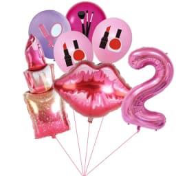1set Lipstick Bridal Shower Foil Latex Balloons Kiss Me Mouth Wedding Helium Balls Spa Party Decorations Adult Air Globo Toys