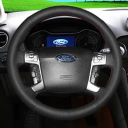 Customize Microfiber Leather Car Steering Wheel Cover For Ford Mondeo 2007-2014 Galaxy 2006-2015 S-Max 2006-2014 Car Interior