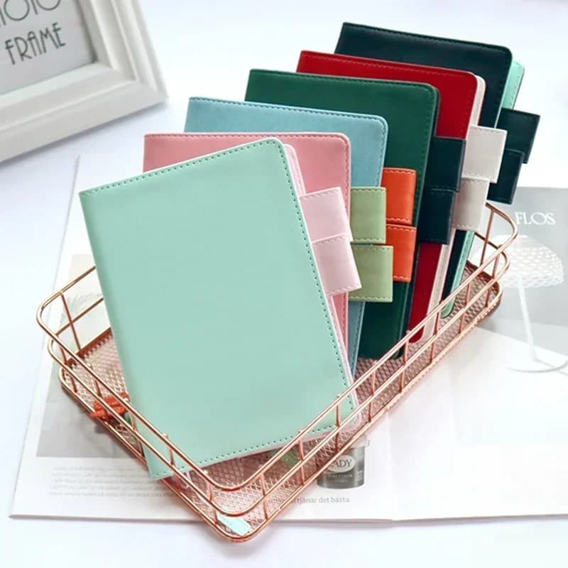 Japanese and Korean Stationery A5 A6 Planner Book Hobo Cover PU Leather Notebook Cover Shell Student Diary School Stationery