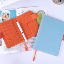 Japanese and Korean Stationery A5 A6 Planner Book Hobo Cover PU Leather Notebook Cover Shell Student Diary School Stationery