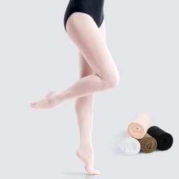 Girls Women Convertible Ballet Tights Microfiber Dance Stockings Seamless Adult Ballet Pantyhose 60D Dance Tights with Holes
