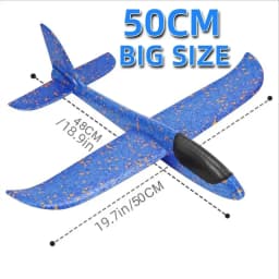 50CM Big Foam Plane Glider Hand Throw Airplane Light Inertial EPP Bubble Planes Outdoor Launch Toys for Children Boys Gift