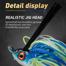 JOHNCOO 12g Spinner Bait Weedless Jighead Bass Jig Bait Fishing Lure Wobbler For Bass Fishing Tackle