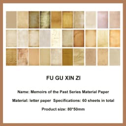 JIANWU 60 Sheets Vintage Literature Art Memo Pad DIY Scrapbooking Journal Background Decoration Material Notes Paper Stationery