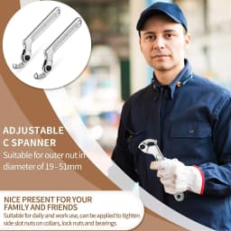 Hook Spanner Adjustable Universal Wrench Set Round/Square Head CR-V Shape Chrome Vanadium Screw Nuts Bolts Driver Hand Tools