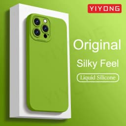 For iPhone16 Pro Max YIYONG Silky Liquid Silicone Soft Cover For iPhone 16 e 16e 15 14 Plus 11 12 13 Mini SE 2 3 2020 2022 Case