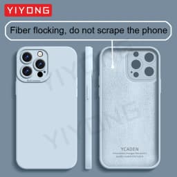 For iPhone16 Pro Max YIYONG Silky Liquid Silicone Soft Cover For iPhone 16 e 16e 15 14 Plus 11 12 13 Mini SE 2 3 2020 2022 Case