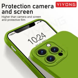 For iPhone16 Pro Max YIYONG Silky Liquid Silicone Soft Cover For iPhone 16 e 16e 15 14 Plus 11 12 13 Mini SE 2 3 2020 2022 Case