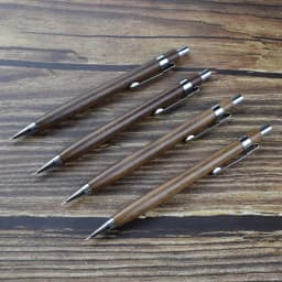 Wooden Mechanical Pencil 0.5mm Automatic Pen For Office School Nature Walnut Wood Drawing Writing Traditional Chinese Stationery