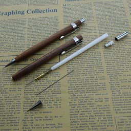 Wooden Mechanical Pencil 0.5mm Automatic Pen For Office School Nature Walnut Wood Drawing Writing Traditional Chinese Stationery