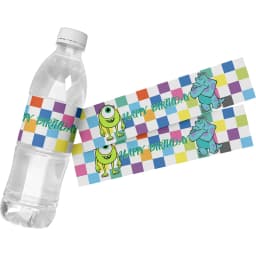 Monsters University Party Decor Water Bottle Sticker Labels Baby Shower Mike Sullivan Theme, Kids Birthday Party Supplies, 24Pcs