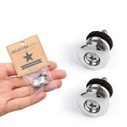 2Pcs Guitar Strap Locks End Pins Tail Nail Lock Button Pegs Screw Non-slip Button Nail for Acoustic Electric Guitar Ukulele Bass