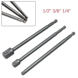 1 Pc Impact Socket Adapter 200/150mm Hex Shank To 1/4 3/8 1/2inch Head Extension Drill Bit Bar For Power Drill Tool Accessories