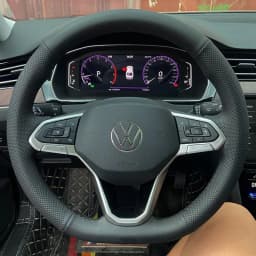 Custom Car Steering Wheel Cover 100% Fit For Volkswagen VW Golf 8 Passat ID.3 Arteon Caddy 2019-2022 Auto Interior Accessories