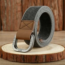 Tactical Double Ring Buckle Canvas Belt for Men Fashion Casual Simple All-match Jeans Accessories Outdoor Sports Youth Waistband