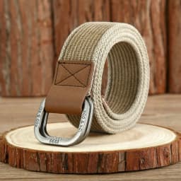 Tactical Double Ring Buckle Canvas Belt for Men Fashion Casual Simple All-match Jeans Accessories Outdoor Sports Youth Waistband