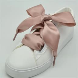 1 Pair 4cm Width Satin Silk Ribbon Shoelaces 100/120/140/160cm Women White Red High-top Canvas Sneakers Shoe Laces Strings