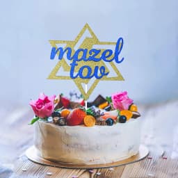Mazel Tov Glitter Banner Sign,Bar Mitzvah, Jewish Decor,Bridal Shower,Engagement Party,Congratulations,Wedding Party Banner .