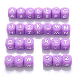 50Pcs 12mm Glow In the Dark English Alphabet Letter Beads Luminous Silicone Letters Beads for Baby Teething Chew Toy Shower Gift