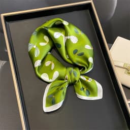 2025 Fashion 100% Real Silk Scarf 53cm Square Bandelet Women's Silk Temperament Small Scarf Neck Decorative Wrap Printed Scarves