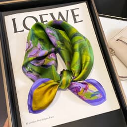 2025 Fashion 100% Real Silk Scarf 53cm Square Bandelet Women's Silk Temperament Small Scarf Neck Decorative Wrap Printed Scarves