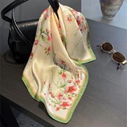 2025 Fashion 100% Real Silk Scarf 53cm Square Bandelet Women's Silk Temperament Small Scarf Neck Decorative Wrap Printed Scarves