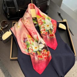 2025 Fashion 100% Real Silk Scarf 53cm Square Bandelet Women's Silk Temperament Small Scarf Neck Decorative Wrap Printed Scarves
