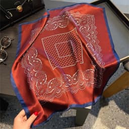 2025 Fashion 100% Real Silk Scarf 53cm Square Bandelet Women's Silk Temperament Small Scarf Neck Decorative Wrap Printed Scarves