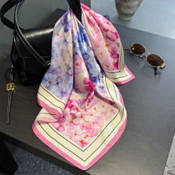 2025 Fashion 100% Real Silk Scarf 53cm Square Bandelet Women's Silk Temperament Small Scarf Neck Decorative Wrap Printed Scarves