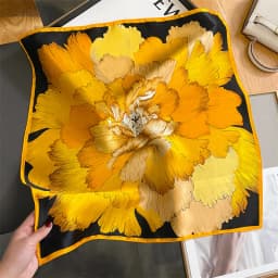 2025 Fashion 100% Real Silk Scarf 53cm Square Bandelet Women's Silk Temperament Small Scarf Neck Decorative Wrap Printed Scarves