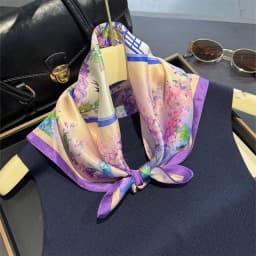 2025 Fashion 100% Real Silk Scarf 53cm Square Bandelet Women's Silk Temperament Small Scarf Neck Decorative Wrap Printed Scarves