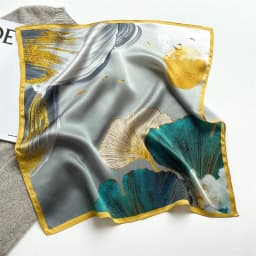 2025 Fashion 100% Real Silk Scarf 53cm Square Bandelet Women's Silk Temperament Small Scarf Neck Decorative Wrap Printed Scarves