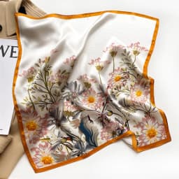 2025 Fashion 100% Real Silk Scarf 53cm Square Bandelet Women's Silk Temperament Small Scarf Neck Decorative Wrap Printed Scarves