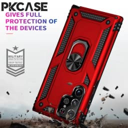 PKCASE Shockproof Ring Bracket Case For Samsung S26 S25 Edge S24 S23 FE Plus Note 20 Ultra A57 A17 A07 A56 A36 A26 A16 A06 Cover