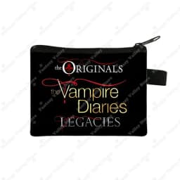 The Vampire Diaries Print Coin Purse TVD Women Wallets Team DAMON Money Coin Bags ID Credit Card Key Earphones Holder Gift