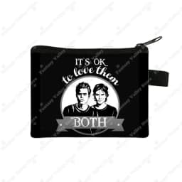 The Vampire Diaries Print Coin Purse TVD Women Wallets Team DAMON Money Coin Bags ID Credit Card Key Earphones Holder Gift