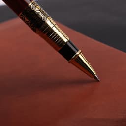Luxury Golden Carving Mahogany Ballpoint Pen High-Quality Ink Pen for Business School And Office Supplies