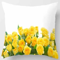 45x45cm Rose Series Pillowcase Yellow pink flowers Sofa Office Seat cushion cover Room aesthetic home decoration