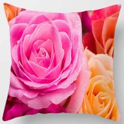 45x45cm Rose Series Pillowcase Yellow pink flowers Sofa Office Seat cushion cover Room aesthetic home decoration
