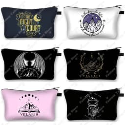 Acotar Velaris Cosmetic Case Night Court Makeup Bags SJM City of Starlight Toiletry Bag Cosmetic Organizer Lipstick Napkin Bag