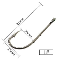 FLYSAND Anti Bite Steel Fishing Line Steel Wire Leader WIth #1 Hook With Swivel 50LB 20Pcs/Bag 3 Colors Fishing Tackle Gear
