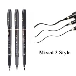 3 Pcs/Set Calligraphy Painting Pen Chinese Brush Pens for Writing Lettering Signatures Soft Brush Tip Refillable Ink Art Craft