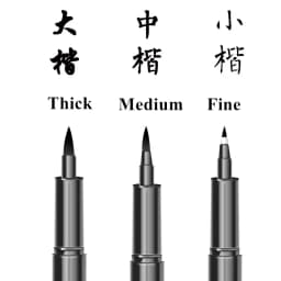 3 Pcs/Set Calligraphy Painting Pen Chinese Brush Pens for Writing Lettering Signatures Soft Brush Tip Refillable Ink Art Craft