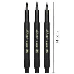 3 Pcs/Set Calligraphy Painting Pen Chinese Brush Pens for Writing Lettering Signatures Soft Brush Tip Refillable Ink Art Craft
