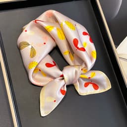 2024 New 100% Real Silk Hair Scarf Fashion Lady Kerchief Foulard Female Bandana Scarves for Women Hair Band Hijab Shawl Wraps