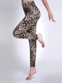 CUHAKCI High Waist Leggings Sportwear Workout Women Jeggings Elastic Pants Leopard Summer Printed Stripe Sexy Fitness Leggins