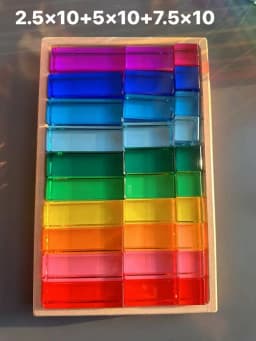 Wooden Montessori Toys See Through Blocks Mixed Acrylic Gems for Kids Open Play