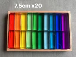 Wooden Montessori Toys See Through Blocks Mixed Acrylic Gems for Kids Open Play