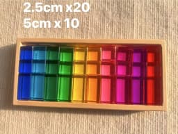 Wooden Montessori Toys See Through Blocks Mixed Acrylic Gems for Kids Open Play