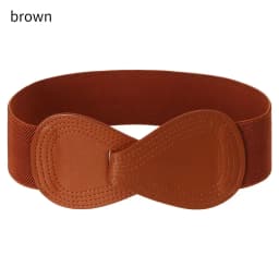 Fashion Women Stretch Waistband Bow Waistband Elastic Wide Hook Belt Dress Coat Clothing Decoration Belt